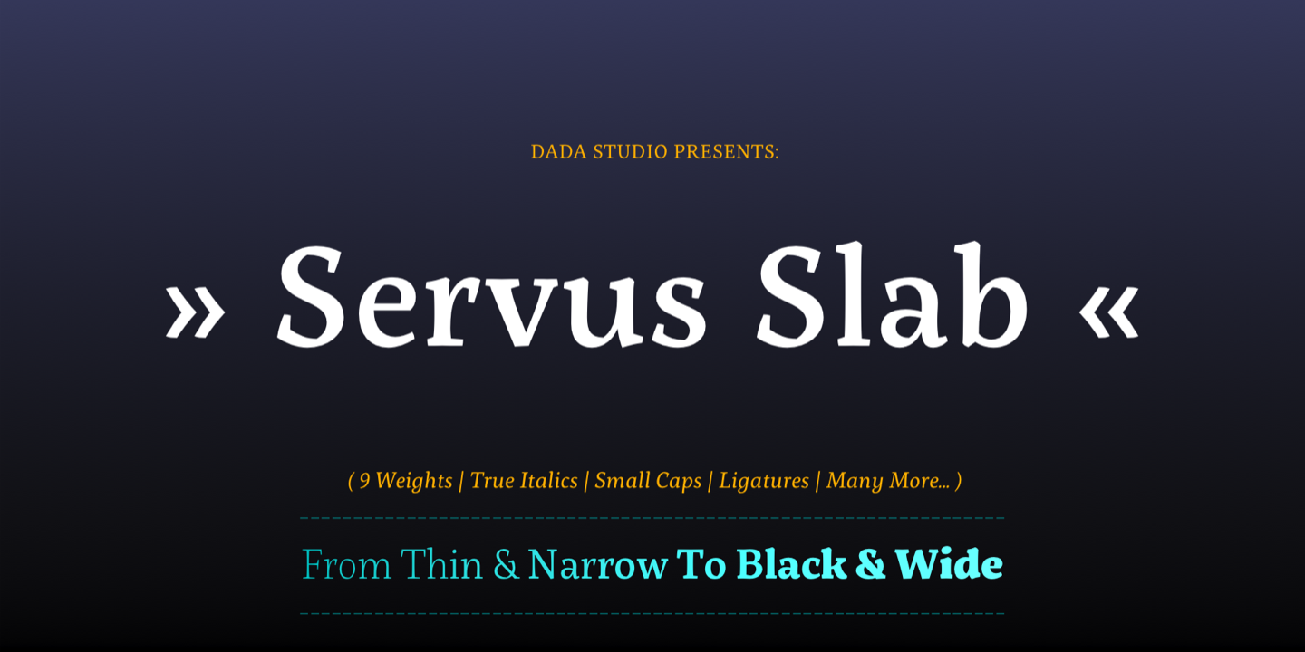 Example font Servus Slab #1